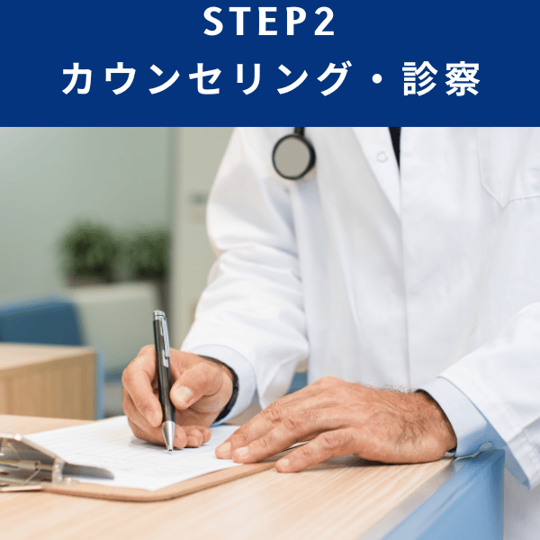 STEP2：カウンセリング・診察